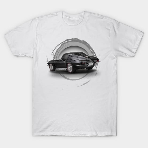 1963 Vette Split Window Coupe T-Shirt by Wilcox PhotoArt